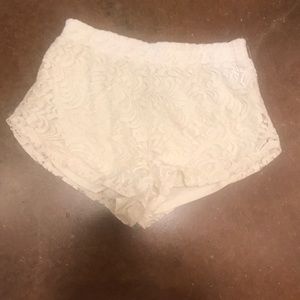 Lined lace shorts